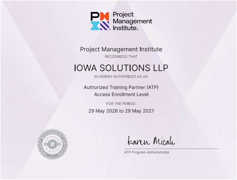PMI ATP Certificate