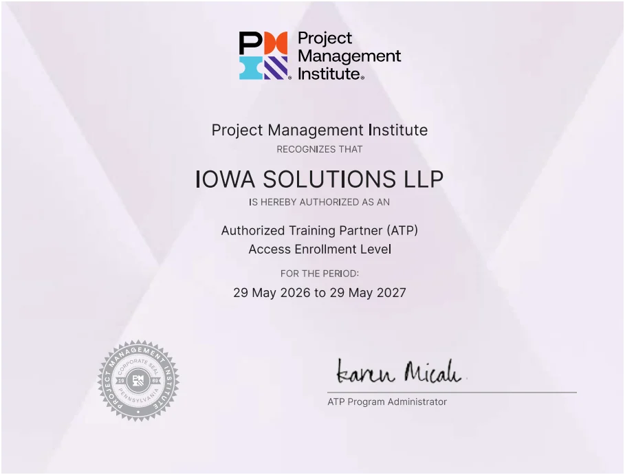 PMI ATP Certificate